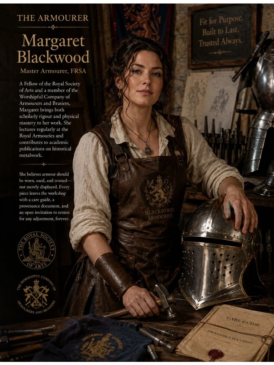 Portrait of Margaret Blackwood, Master Armourer